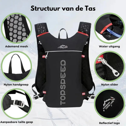 Leichter Hydrationsrucksack 2L – Atmungsaktiv & Ideal für Laufen, Wandern, Radfahren