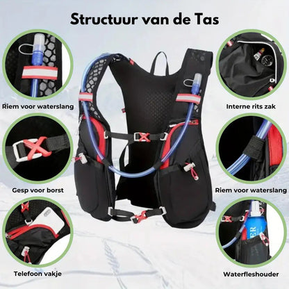 Leichter Hydrationsrucksack 2L – Atmungsaktiv & Ideal für Laufen, Wandern, Radfahren