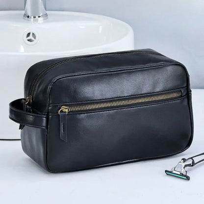 Luxuriöse Ledertoilettasche – Wasserabweisende & Kompakte Reisetasche für Damen und Herren