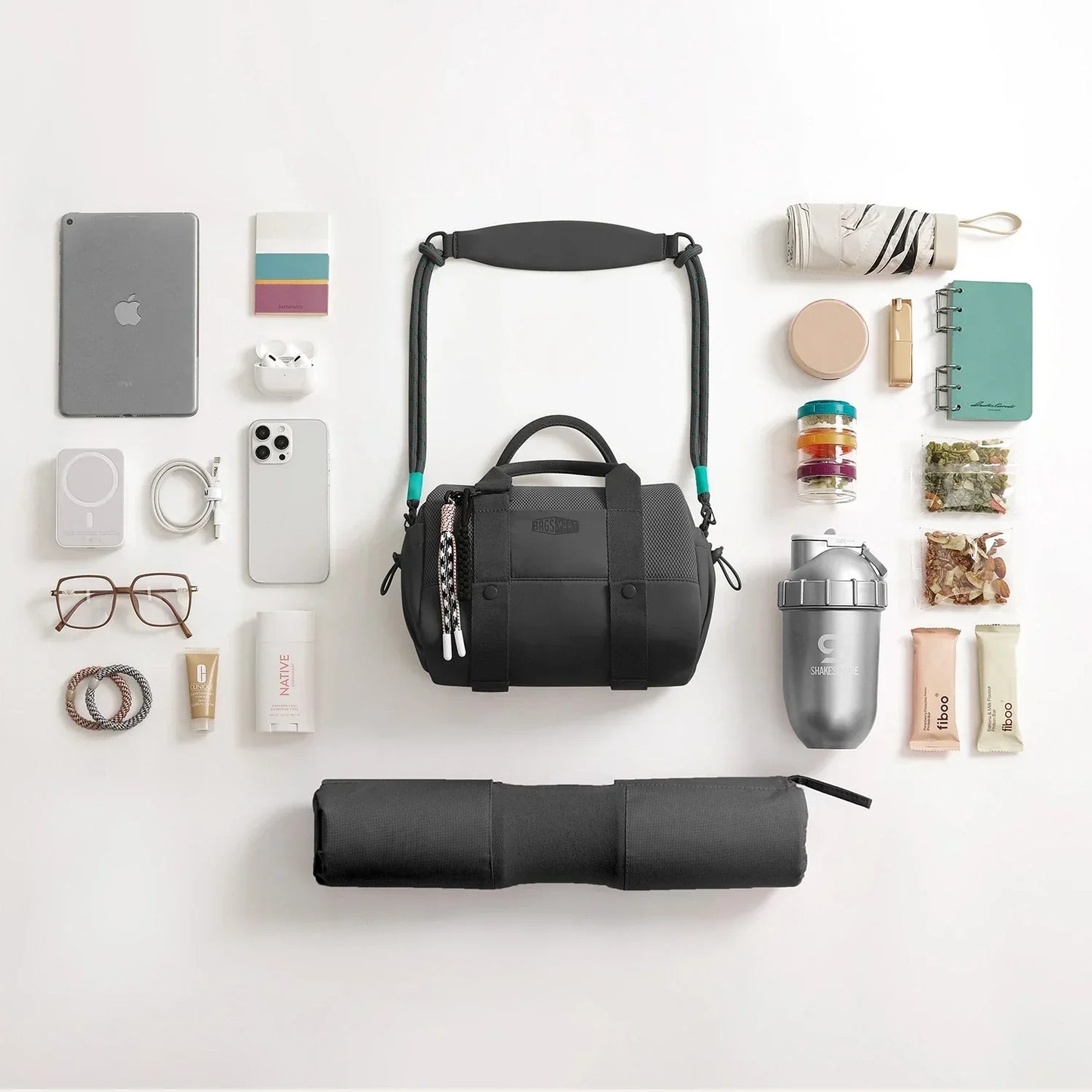 Sporttasche Damen 24L – Kompakte Duffel Bag mit Schuhfach & wasserabweisendem Design