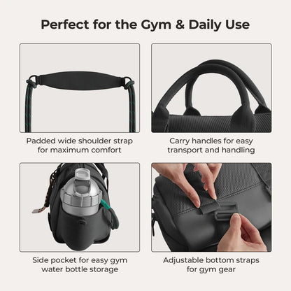 Sporttasche Damen 24L – Kompakte Duffel Bag mit Schuhfach & wasserabweisendem Design