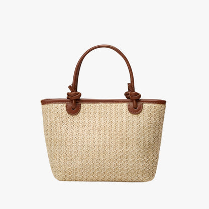 Stilvolle Strohtasche Damen – Handgefertigte Sommer Strandtasche mit Schultergurt, Boho Design, Ideal für Urlaub, Shopping & Alltag