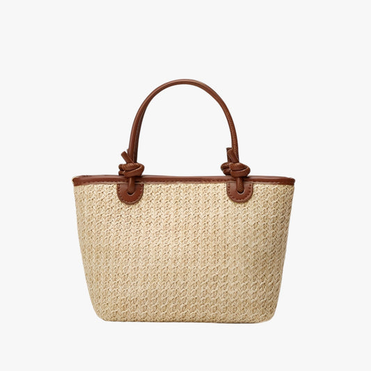 Stilvolle Strohtasche Damen – Handgefertigte Sommer Strandtasche mit Schultergurt, Boho Design, Ideal für Urlaub, Shopping & Alltag