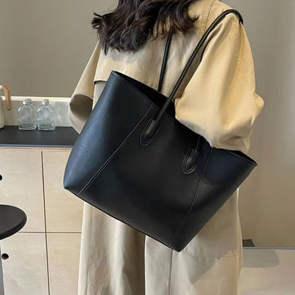Elegante Damen-Shopper im Leder-Look – Geräumig, Vielseitig & Pflegeleicht