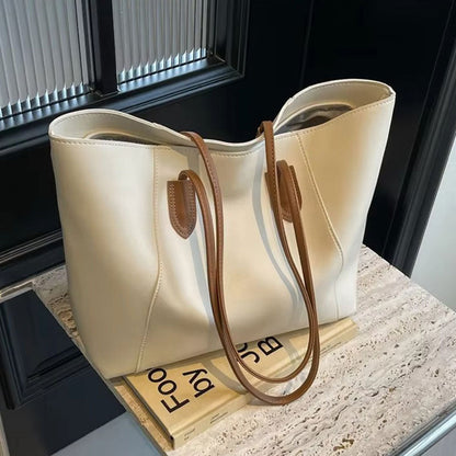 Elegante Damen-Shopper im Leder-Look – Geräumig, Vielseitig & Pflegeleicht