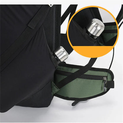 Wasserdichter 50L Nylon Rucksack – Robuster Outdoor Trekkingrucksack mit Regenhülle, Laptopfach & Komforttragesystem