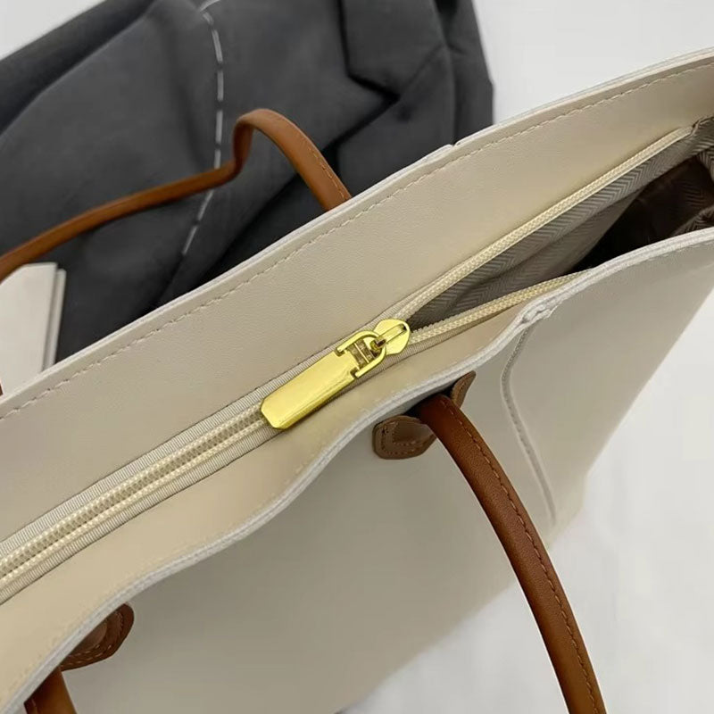 Elegante Damen-Shopper im Leder-Look – Geräumig, Vielseitig & Pflegeleicht