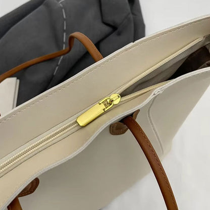 Elegante Damen-Shopper im Leder-Look – Geräumig, Vielseitig & Pflegeleicht
