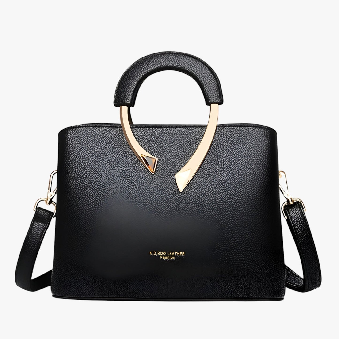 Elegante PU-Leder-Handtasche für Damen – Stilvolle Tasche mit goldenen Akzenten und praktischer Fächeraufteilung
