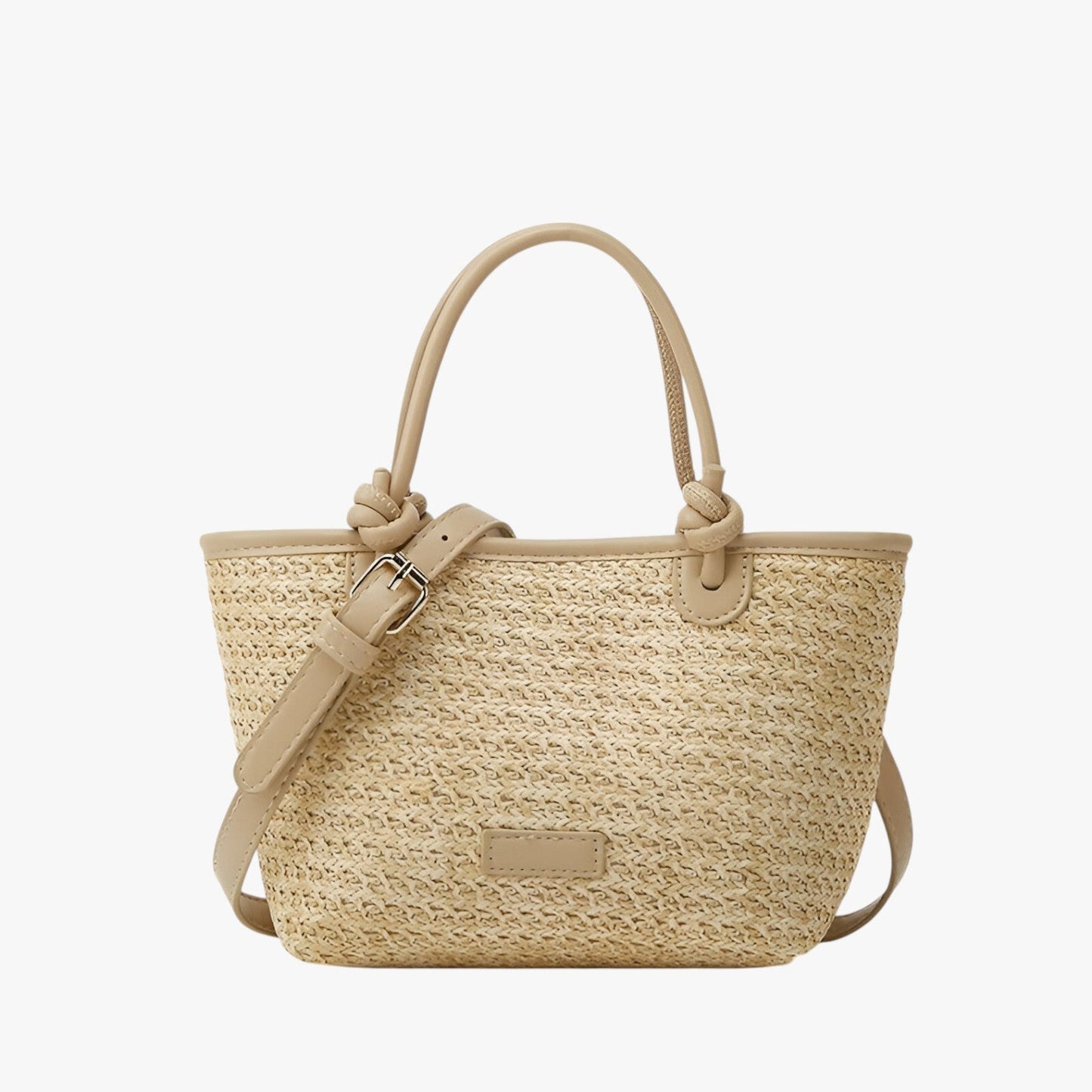 Stilvolle Strohtasche Damen – Handgefertigte Sommer Strandtasche mit Schultergurt, Boho Design, Ideal für Urlaub, Shopping & Alltag