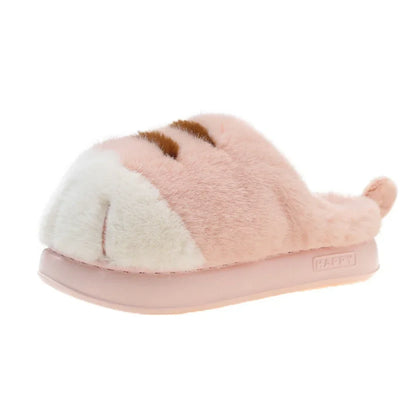 Plüsch Hausschuhe mit Tatzen-Design – Warme Kuschelpantoffeln für Damen & Herren, rutschfest & unisex
