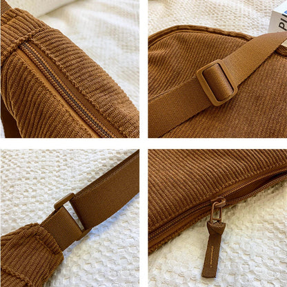 Corduroy Crossbody Tasche für Damen – Leicht, Stilvoll & Verstellbarer Schulterriemen