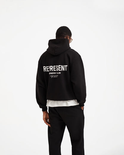 REPRESENT Hoodie – Schwarzer Unisex Kapuzenpullover mit Logo-Print