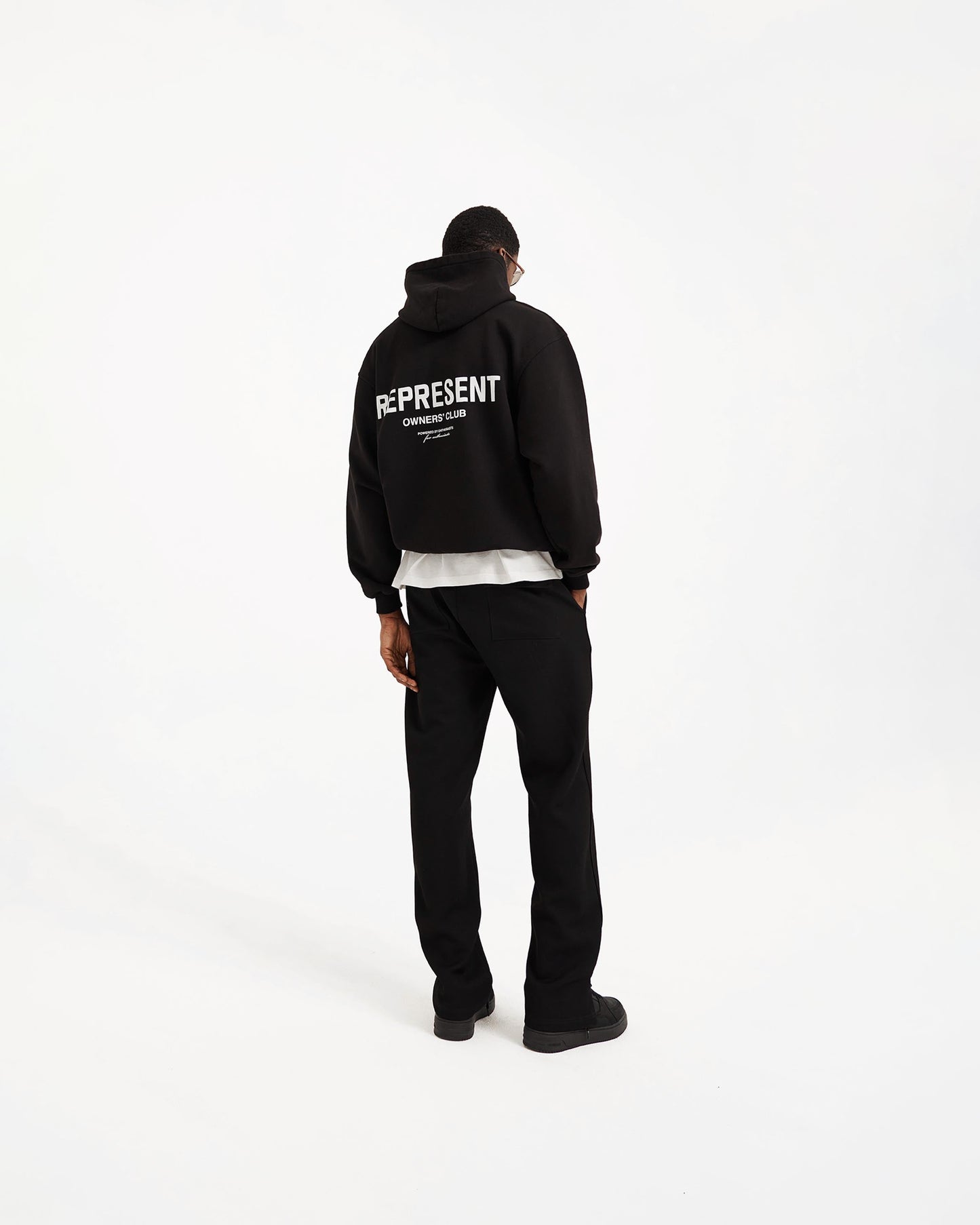 REPRESENT Hoodie – Schwarzer Unisex Kapuzenpullover mit Logo-Print