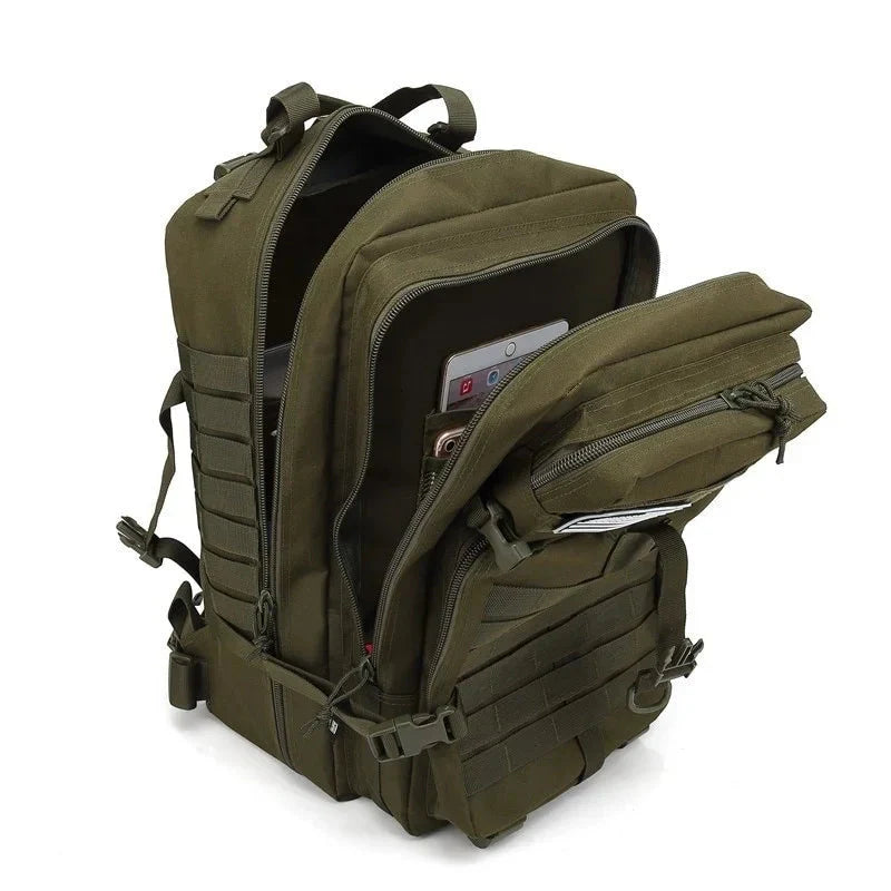 Taktischer 45 L Rucksack MOLLE | robuster Outdoor-Militär-Rucksack, wasserdicht & langlebig
