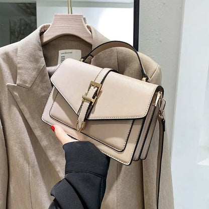 Elegante Damen Crossbody Tasche aus PU-Leder mit Schnallenverschluss – Stilvolle Umhängetasche für Alltag & Abend
