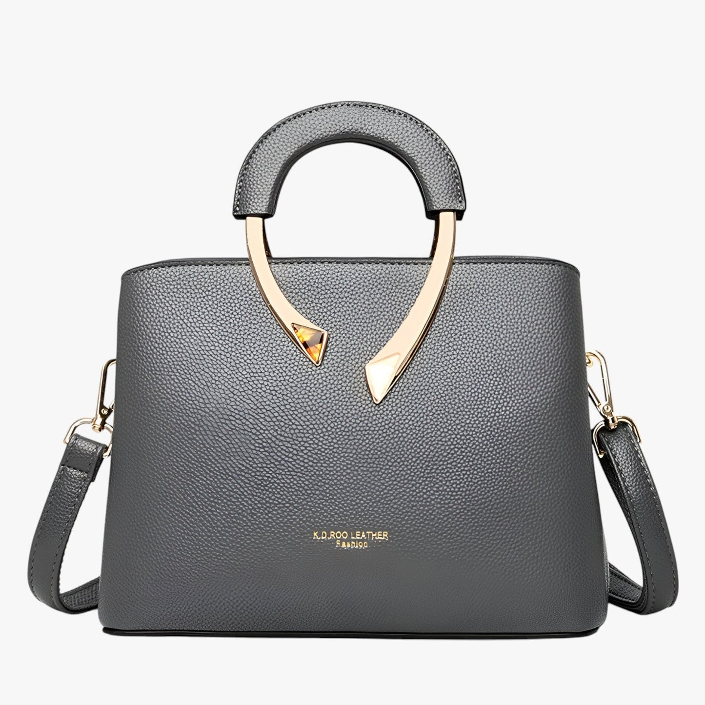 Elegante PU-Leder-Handtasche für Damen – Stilvolle Tasche mit goldenen Akzenten und praktischer Fächeraufteilung