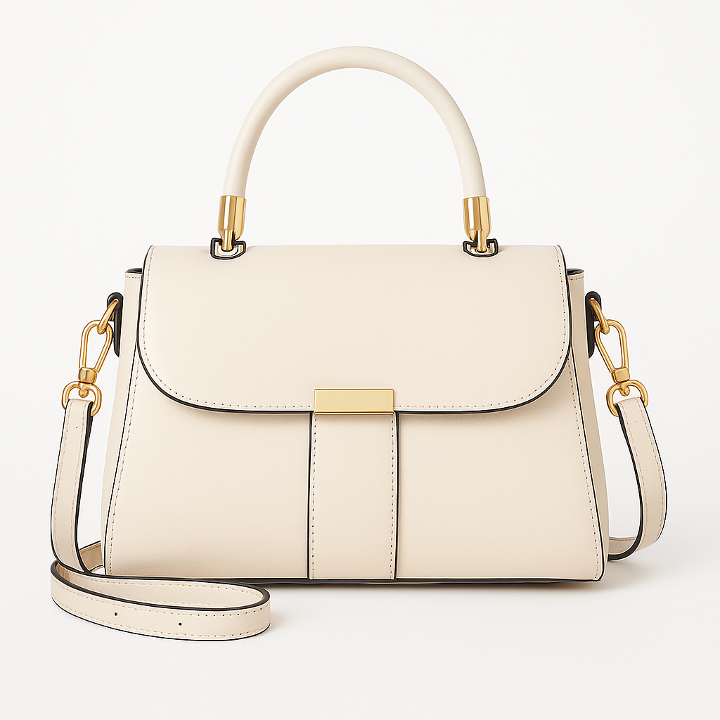 Elegante Crossbody Handtasche Damen – Vegane Schultertasche mit goldfarbenen Details