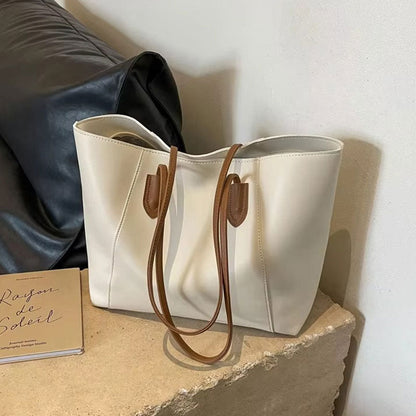 Elegante Damen-Shopper im Leder-Look – Geräumig, Vielseitig & Pflegeleicht