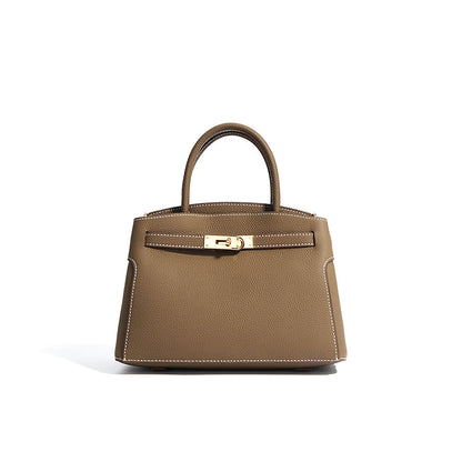 Elegante Damen-Handtasche mit Goldverschluss – Zeitloses Design aus veganem Leder