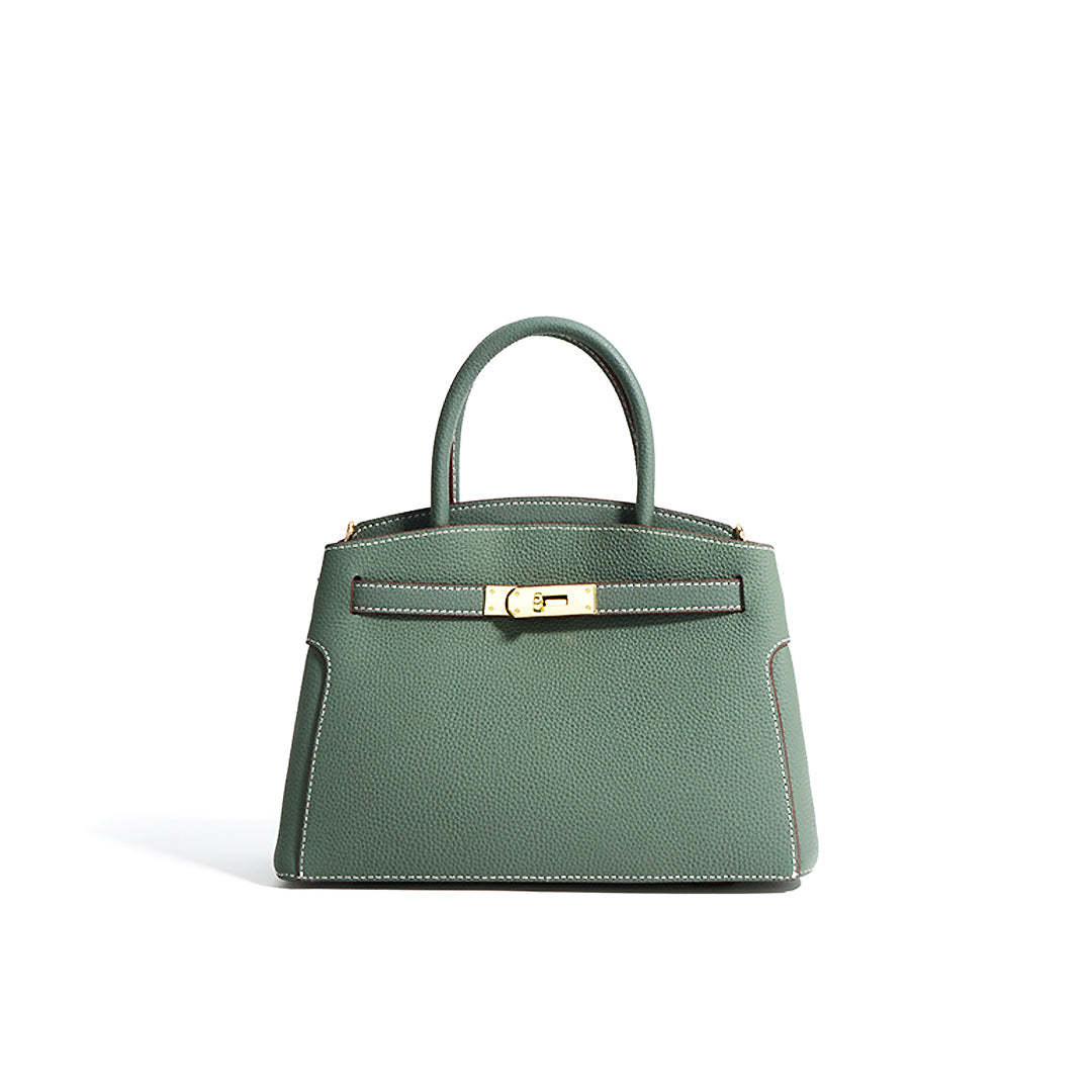Elegante Damen-Handtasche mit Goldverschluss – Zeitloses Design aus veganem Leder