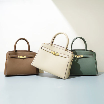 Elegante Damen-Handtasche mit Goldverschluss – Zeitloses Design aus veganem Leder