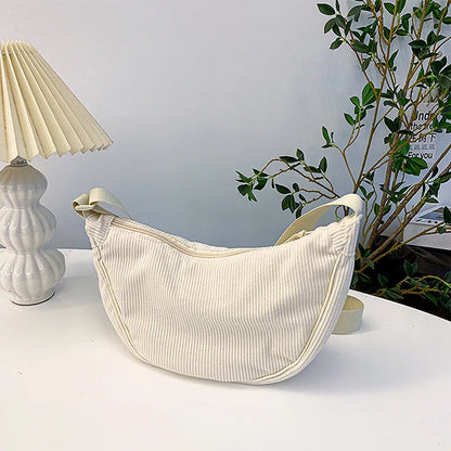 Corduroy Crossbody Tasche für Damen – Leicht, Stilvoll & Verstellbarer Schulterriemen