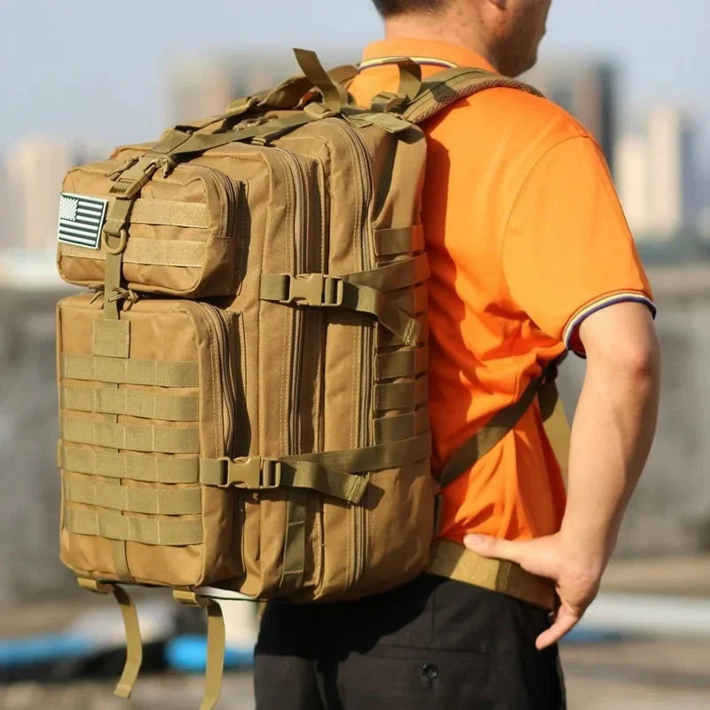 Taktischer 45 L Rucksack MOLLE | robuster Outdoor-Militär-Rucksack, wasserdicht & langlebig