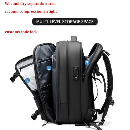 Wasserdichter 40L Laptop Rucksack mit USB-Port & TSA-Schloss – Anti-Diebstahl Reiserucksack für 17,3" Laptops