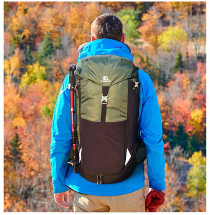 Wasserdichter 50L Nylon Rucksack – Robuster Outdoor Trekkingrucksack mit Regenhülle, Laptopfach & Komforttragesystem