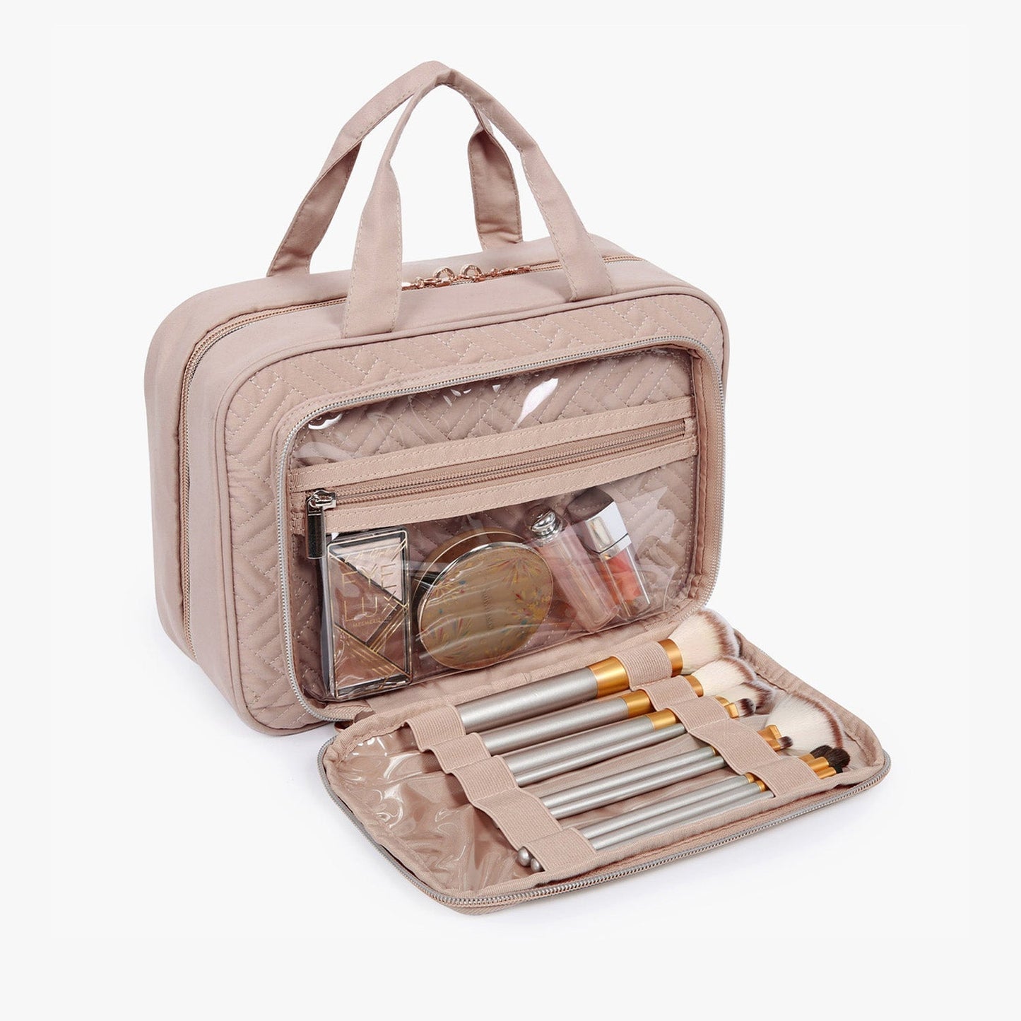 Wasserdichte Kulturtasche mit Transparentem Reiseset – Luxus Kosmetik- & Make-up Tasche für Reisen