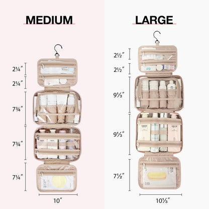 Wasserdichte Kulturtasche mit Transparentem Reiseset – Luxus Kosmetik- & Make-up Tasche für Reisen