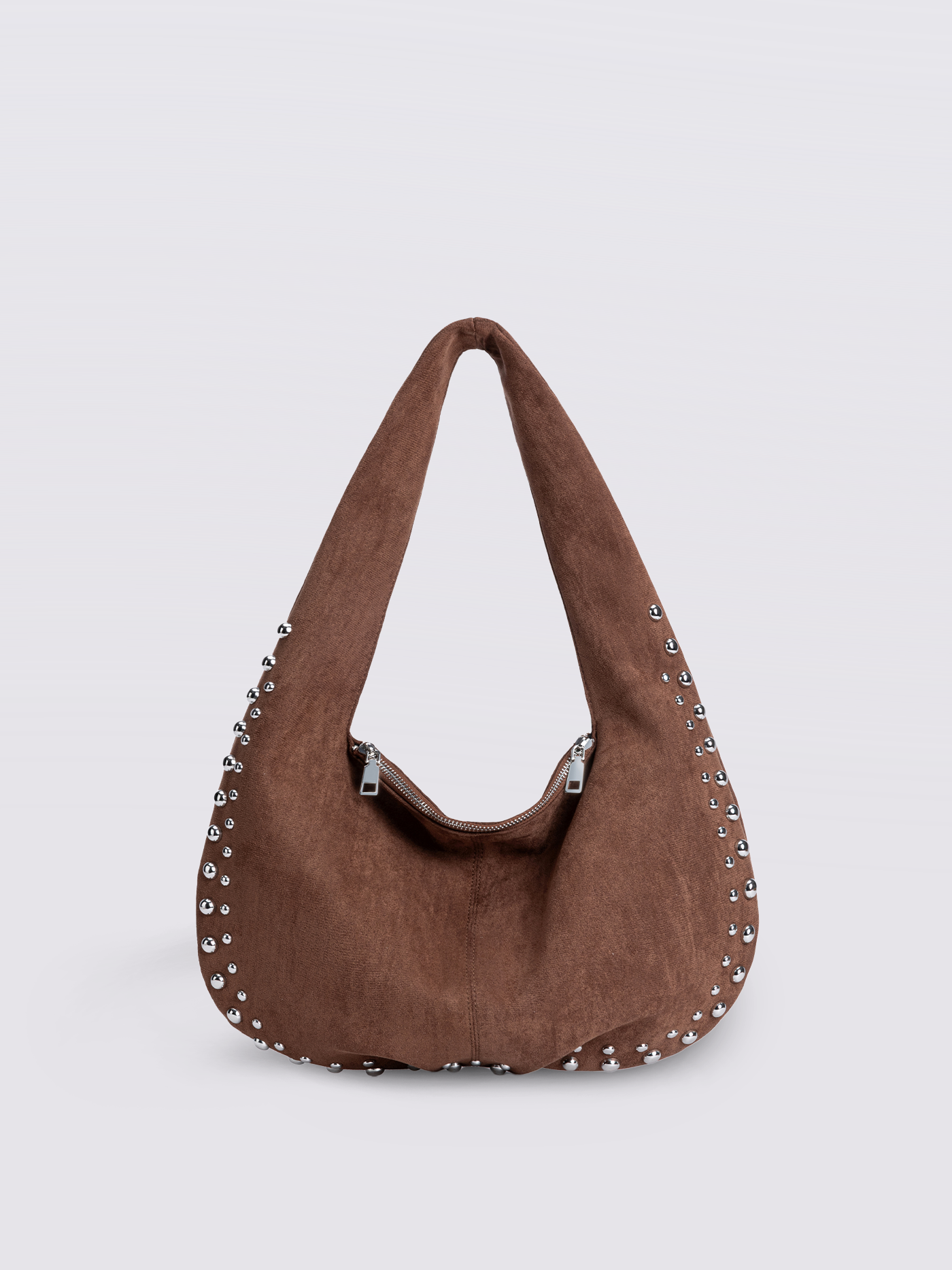Liorra Vegane Lederschultertasche Schwarz mit Nieten – Lässig & Stilvoll