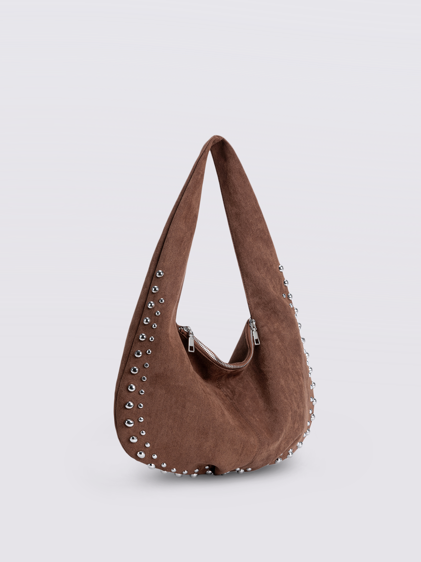 Liorra Vegane Lederschultertasche Schwarz mit Nieten – Lässig & Stilvoll