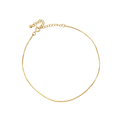 Goldene Fußkette Snake Chain – Minimalistisch, Wasserfest & Verstellbar