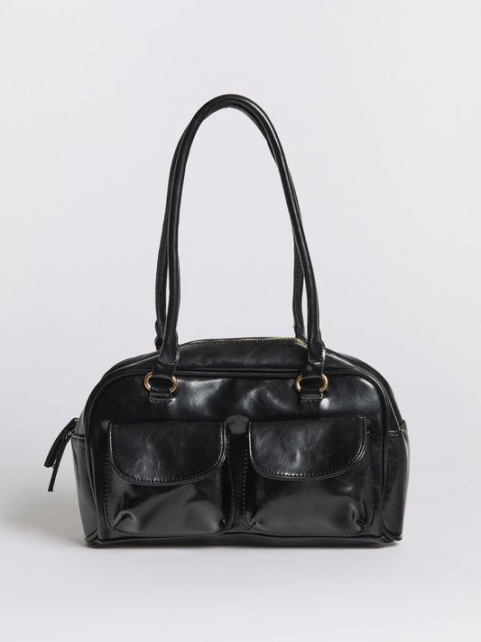 Liorra Vegane Leder Handtasche mit Doppelten Fächern – Elegant & Funktional