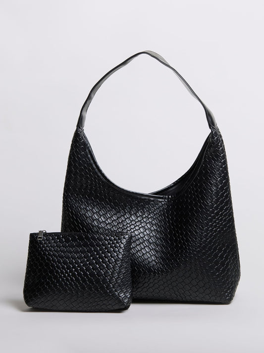 Luxuriöse Geflochtene Schultertasche mit Etui – Geräumig, Stilvoll & Nachhaltig