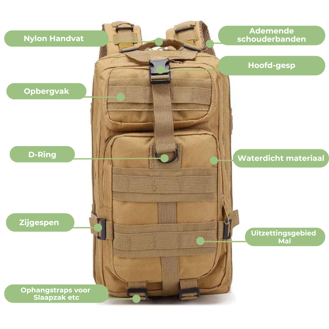 Taktischer 45 L Rucksack MOLLE | robuster Outdoor-Militär-Rucksack, wasserdicht & langlebig