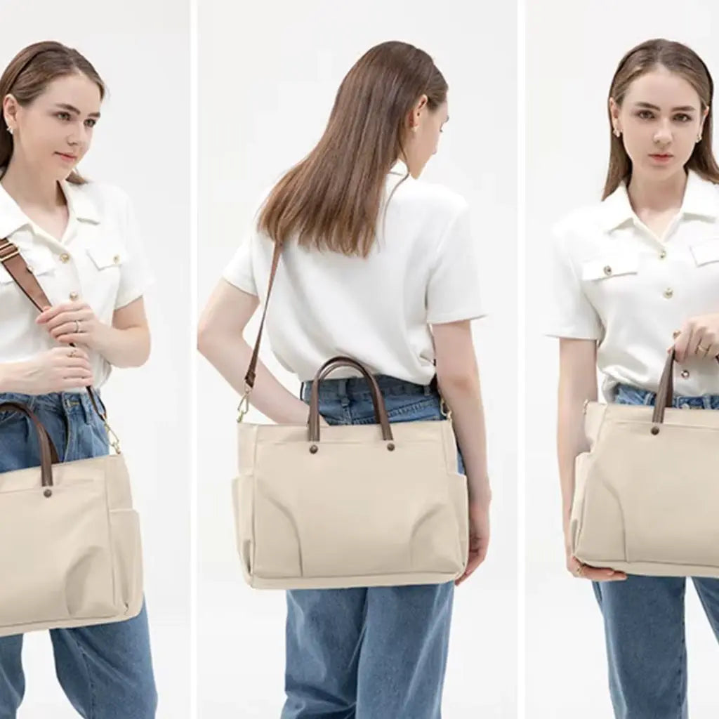 Trendy Laptoptasche Damen 15,6 Zoll – Elegante PU Leder Umhängetasche für Business & Alltag