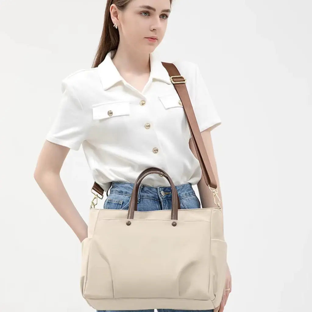 Trendy Laptoptasche Damen 15,6 Zoll – Elegante PU Leder Umhängetasche für Business & Alltag