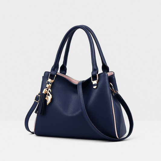 Trendy Schwarze Damen Handtasche – Mit Verstellbarem Schulterriemen