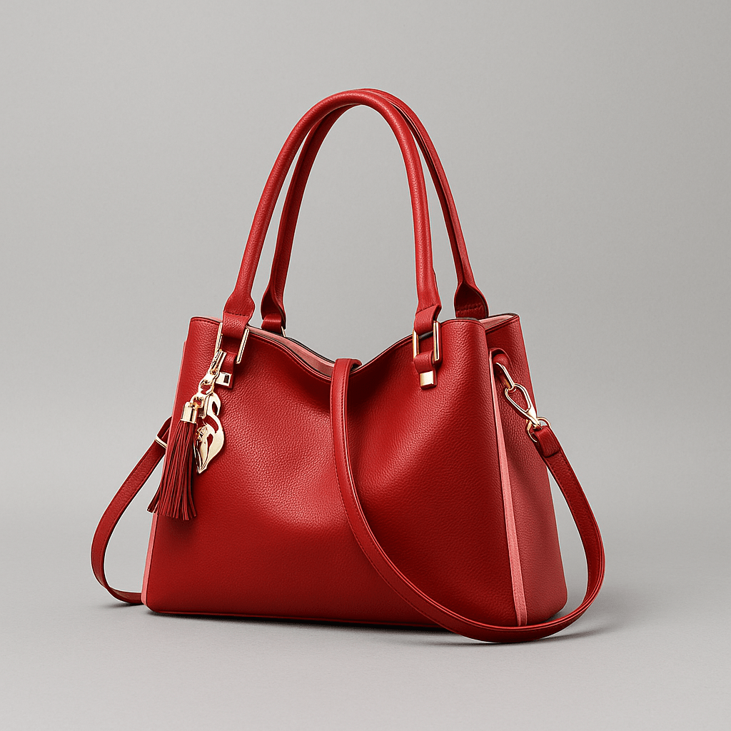 Trendy Schwarze Damen Handtasche – Mit Verstellbarem Schulterriemen