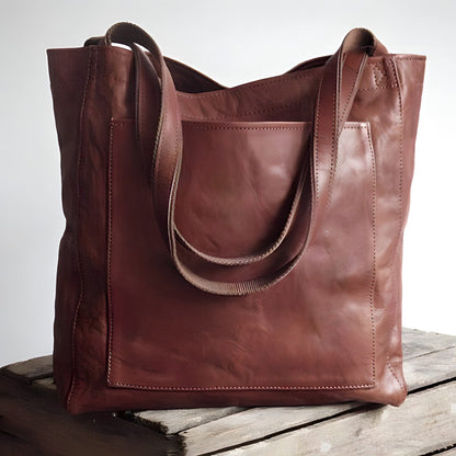 Shopper Tasche Damen aus Kunstleder – Geräumige Schultertasche mit zeitlosem Design