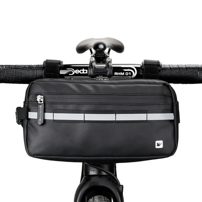 Wasserdichte Lenkertas – 4L Fahrradtasche mit Reißverschluss – Schwarz/Navy Blau