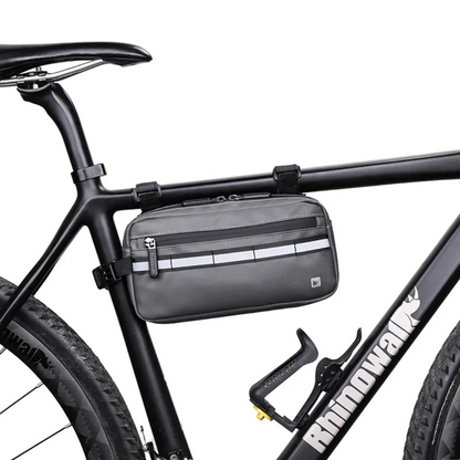 Wasserdichte Lenkertas – 4L Fahrradtasche mit Reißverschluss – Schwarz/Navy Blau