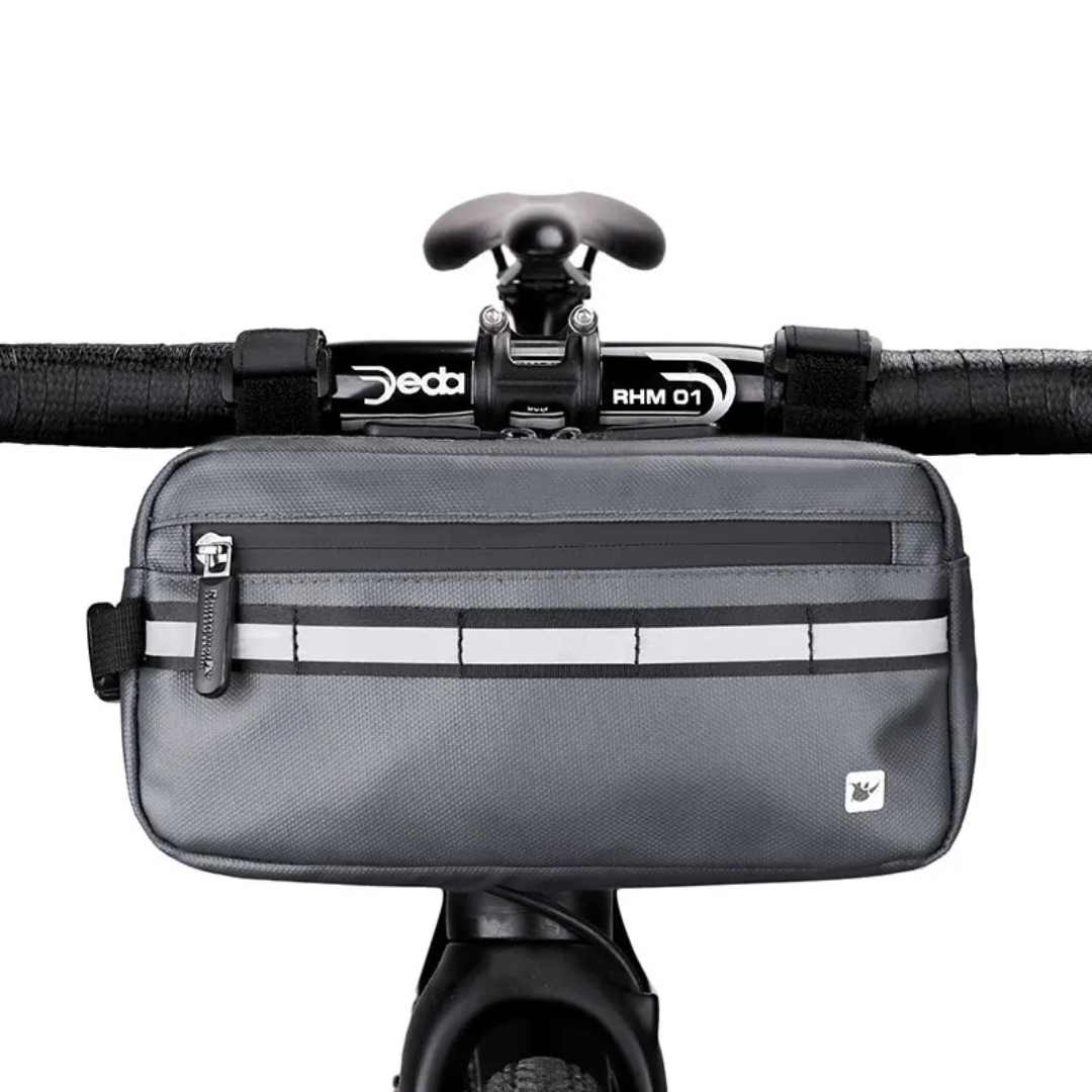 Wasserdichte Lenkertas – 4L Fahrradtasche mit Reißverschluss – Schwarz/Navy Blau