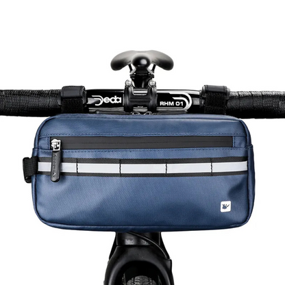 Wasserdichte Lenkertas – 4L Fahrradtasche mit Reißverschluss – Schwarz/Navy Blau