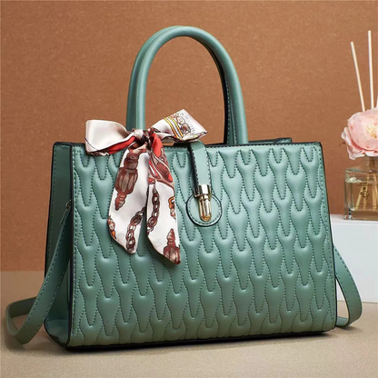 Elegante Damen Handtasche mit Schal – Luxuriöse Tasche in verschiedenen Farben