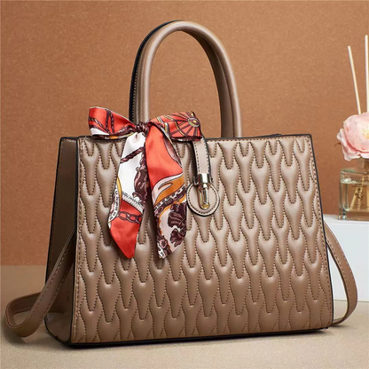 Elegante Damen Handtasche mit Schal – Luxuriöse Tasche in verschiedenen Farben