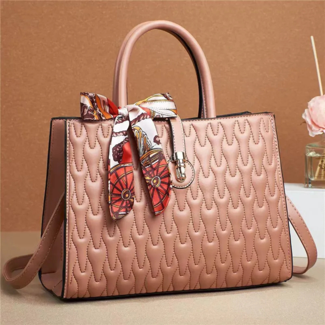 Elegante Damen Handtasche mit Schal – Luxuriöse Tasche in verschiedenen Farben